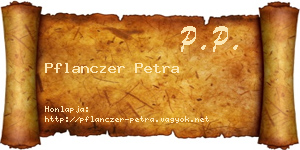 Pflanczer Petra névjegykártya